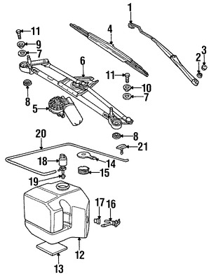 Foto de Varillas de Limpiaparabrisas Original para BMW Z3 Marca BMW Nmero de Parte 61608400002