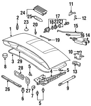 Foto de Conector de Actuador de Cerradura de Puerta Trasera Original para BMW Z3 Marca BMW Nmero de Parte 67118361868