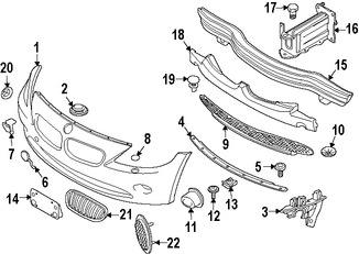Foto de Tornillo de riel de soporte de cubierta parachoque Original para BMW Z4 2003 2004 2005 2006 2007 2008 Marca BMW Nmero de Parte 41352290799