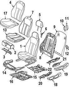 Foto de Asiento Original para BMW Z4 2003 2004 2005 2006 2007 2008 Marca BMW Remanufacturado N�mero de Parte 52100031293