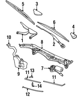 Foto de Cubierta del Brazo Limpiaparabrisas Original para BMW Marca BMW Nmero de Parte 61617008973