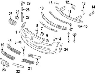 Foto de Cubierta del parachoques Original para BMW Marca BMW Nmero de Parte 51118049638