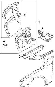 Foto de Protector del Guardafangos Original para BMW Marca BMW Nmero de Parte 41107204051