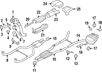 Foto de Silenciador Original para BMW Marca BMW N�mero de Parte 18307646947