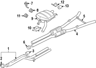 Foto de Tubo de Escape Intermedio Original para BMW 740li BMW 740i BMW 740Li xDrive BMW ActiveHybrid 7 Marca BMW Nmero de Parte 18307649723