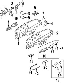 Foto de Cubierta de Panel de Instrumentos Original para BMW Marca BMW Nmero de Parte 51459144163