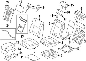 Foto de Bastidor de Respaldo de Asiento Original para BMW Marca BMW N�mero de Parte 52209181766