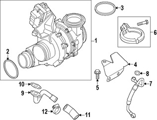 Foto de Turbo Original para BMW 740Ld xDrive BMW X5 BMW 535d BMW 535d xDrive Marca BMW Remanufacturado Nmero de Parte 11658517632