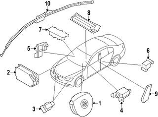 Foto de M�dulo de control del Air Bag Original para BMW Marca BMW N�mero de Parte 65776837360