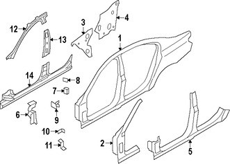 Foto de Pilar A de Carroceria Original para BMW Marca BMW Nmero de Parte 41217204486