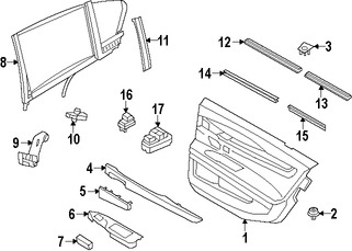 Foto de Protector contra Intemperie Cristal de Puerta Original para BMW Marca BMW Nmero de Parte 51357179128