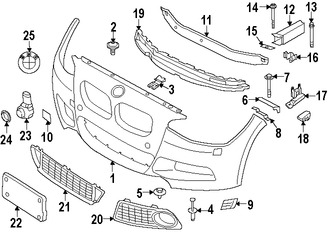 Foto de Tuerca de barra de impacto de parachoque  Original para BMW Marca BMW Nmero de Parte 51117286015