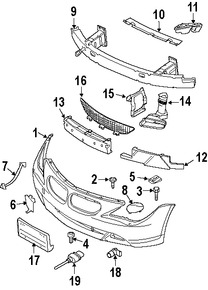 Foto de Perno de cubierta de parachoques Original para BMW M6 BMW 645Ci BMW 650i Marca BMW N�mero de Parte 07146959896