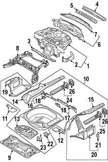 Foto de Bandeja de la batera Original para BMW 645Ci BMW 650i BMW M6 Marca BMW Nmero de Parte 41127125166