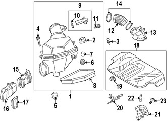 Foto de Aislante de la carcasa del filtro de aire Original para BMW Marca BMW Nmero de Parte 13717603399