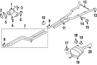 Foto de Tubo de Escape Original para BMW 640i 2015 BMW 640i xDrive 2015 Marca BMW N�mero de Parte 18307630470