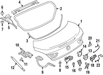 Foto de Bisagra de puerta del maletero Original para BMW 640i Gran Coupe BMW 650i Gran Coupe BMW M6 Gran Coupe BMW 650i xDrive Gran Cou BMW 640i xDrive Gran Cou Marca BMW Parte #41627296004
