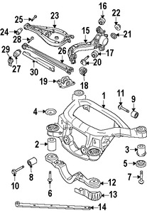 Foto de Buje del Mu�on de Suspensi�n Original para BMW X3 Marca BMW N�mero de Parte 33313418342