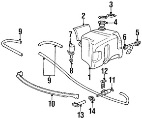 Foto de Sensor de Nivel de Lquido Limpiaparabrisas Original para BMW Marca BMW Nmero de Parte 61311388548