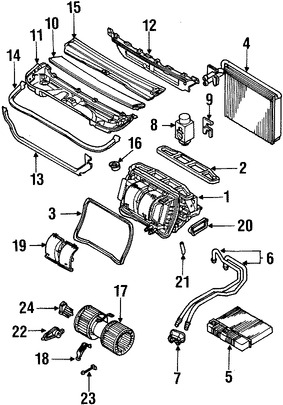 Foto de Recipiente del nucleo del evaporador del aire acon Original para BMW Marca BMW Nmero de Parte 64118372792