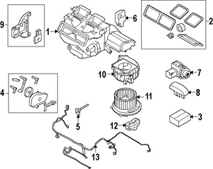 Foto de Carcasa del motor del ventilador HVAC Original para BMW Marca BMW Nmero de Parte 64116950949