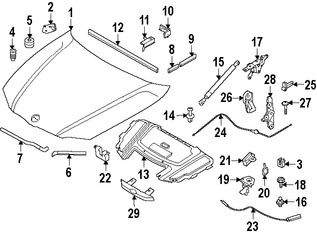 Foto de Cable Abre Capo Original para BMW Marca BMW Nmero de Parte 51237184432