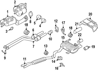 Foto de Tubo del escape Original para BMW Marca BMW Nmero de Parte 18307553643