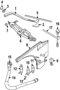 Foto de Brazo de Limpiaparabrisas Original para BMW Marca BMW Nmero de Parte 61617253386