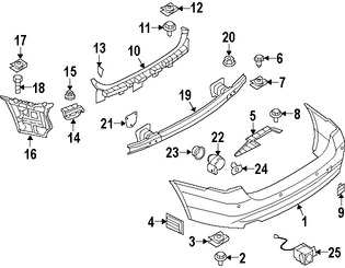 Foto de Riel de soporte de cubierta de parachoques Original para BMW 328i BMW 328i xDrive BMW 335i BMW 335i xDrive BMW 335d Marca BMW N�mero de Parte 51127202667