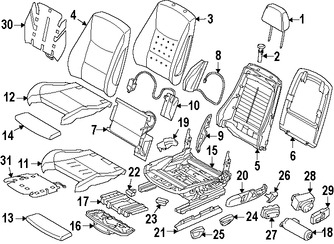 Foto de Manilla de Ajuste de Reclinacion Asiento Trasero Original para BMW Marca BMW Nmero de Parte 52107270148