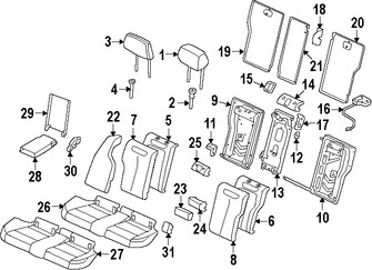 Foto de Reposacabezas Original para BMW Marca BMW Nmero de Parte 52207291133