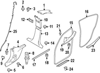 Foto de Sello de la puerta Original para BMW 328i xDrive BMW 328d xDrive BMW Marca BMW N�mero de Parte 51727303969