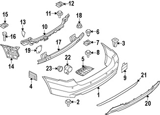 Foto de Cubierta del parachoques Original para BMW 328i BMW 328i xDrive BMW 335i BMW 335i xDrive BMW 335is Marca BMW N�mero de Parte 51128041203