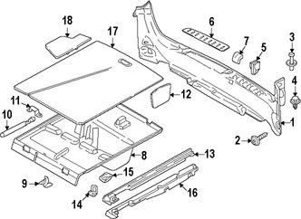 Foto de Panel de maletero Original para BMW 328i GT xDrive BMW 335i GT xDrive BMW Marca BMW N�mero de Parte 51477325510