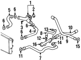 Foto de Kit de Termostato de Refrigerante del Motor  Original para BMW 318ti BMW 318i BMW 318is BMW Z3 Marca BMW Nmero de Parte 11531743017