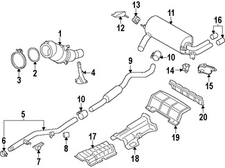 Foto de Tubo de Escape Original para BMW 428i BMW 428i xDrive BMW 328i Marca BMW Nmero de Parte 18307633123