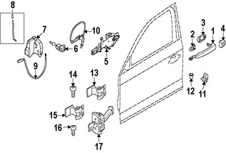 Foto de Refuerzo de Manija Exterior de la Puerta Original para BMW Marca BMW Nmero de Parte 51217290115