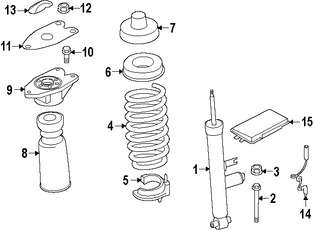 Foto de Amortiguador Original para BMW 428i xDrive BMW 435i xDrive BMW  BMW 428i xDrive Gran Cou BMW 435i xDrive Gran Cou Marca BMW Nmero de Parte 37126864761