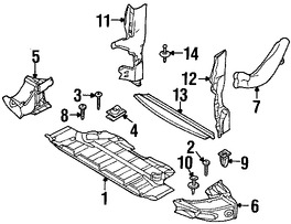 Foto de Deflector de aire soporte de radiador Original para BMW X5 2001 2002 2003 Marca BMW Nmero de Parte 51718264181