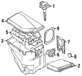 Foto de Caja de Fusibles del Motor del Ventilador Original para BMW X5 Marca BMW N�mero de Parte 12901438008