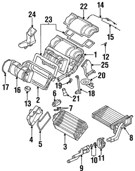 Foto de Recipiente del nucleo del evaporador del aire acon Original para BMW Z8 2000 2001 2002 2003 Marca BMW Nmero de Parte 64118385271