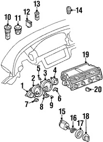 Foto de Interruptor de Luz anti-niebla Original para BMW Z8 2000 2001 2002 2003 Marca BMW N�mero de Parte 61318377609