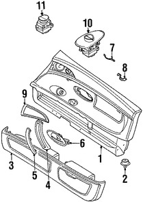 Foto de Refuerzo de Manija Exterior de la Puerta Original para BMW Z8 2000 2001 2002 2003 Marca BMW Nmero de Parte 51218255819