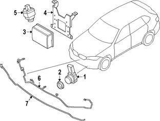 Foto de Sensor de ayuda para Estacionar Original para BMW i8 BMW X6 BMW 530i BMW  BMW 540i Marca BMW N�mero de Parte 66209306410