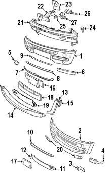 Foto de Soporte de cubierta de parachoques Original para Mini Cooper Cooper Marca BMW Nmero de Parte 51110397175