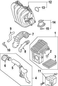 Foto de Manguera de Admisin de Aire del motor Original para Mini Cooper Cooper Marca BMW Nmero de Parte 13721477839