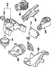 Foto de Soporte de Montura del motor Original para Mini Cooper Cooper 2002 2003 2004 Marca BMW N�mero de Parte 22111514490