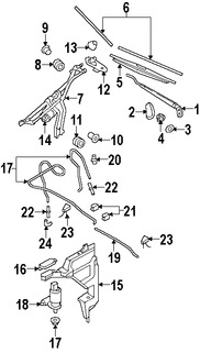 Foto de Cubierta del Brazo Limpiaparabrisas Original para Mini Cooper Cooper Marca BMW Nmero de Parte 61617248409