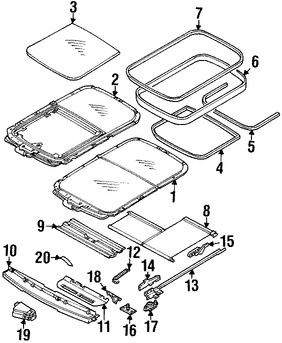 Sello Del Techo Corredizo Original Para Ford Lincoln Marca FORD Número