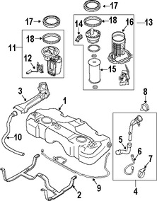 Foto de Unidad Emisora del Tanque de Combustible Original para Mini Cooper Cooper 2005 2006 2007 2008 Marca BMW Nmero de Parte 16146765127